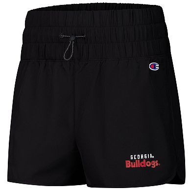 Women's Champion Black Georgia Bulldogs Tailgate Her Woven Shorts