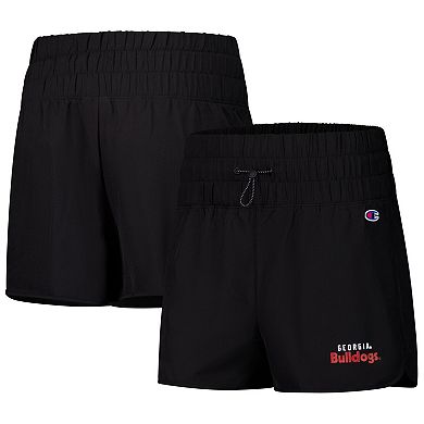 Women's Champion Black Georgia Bulldogs Tailgate Her Woven Shorts