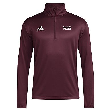 Men's adidas Maroon Mississippi State Bulldogs 2024 Coaches Sideline Quarter-Zip Top