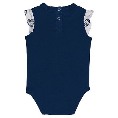 Newborn Infant Dallas Cowboys Happy Hearts 2 Piece Bodysuit Set