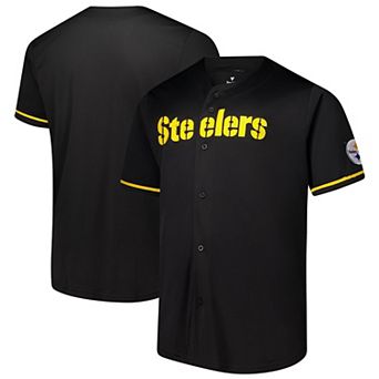 Men's Fanatics Black Pittsburgh Steelers Pop Full-Button Jersey