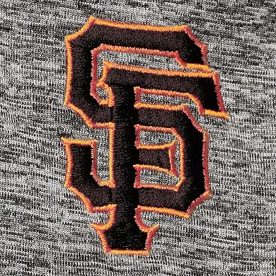 Women's Antigua Heathered Black San Francisco Giants Full-Zip Golf Jacket