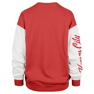 Women's '47 Red Kansas City Chiefs Double Header Rise Andie Pullover Sweatshirt