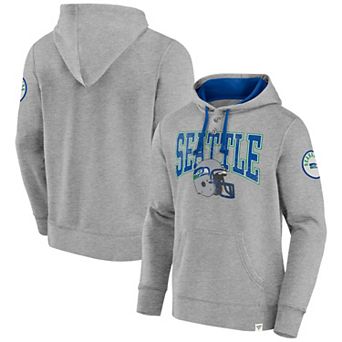Men's Fanatics Heather Gray Seattle Seahawks Label Maker Pullover Hoodie