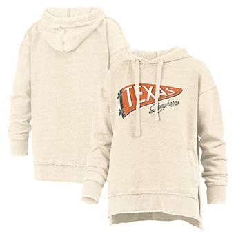 Women's Pressbox Cream Texas Longhorns Marni Pullover Hoodie