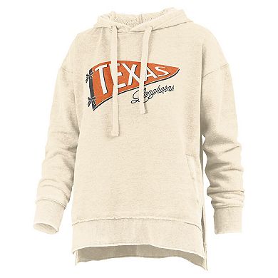 Women's Pressbox Cream Texas Longhorns Marni Pullover Hoodie