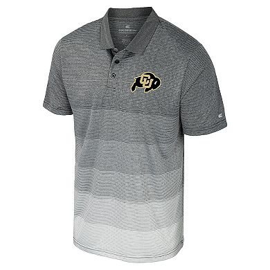 Men's Colosseum Gray Colorado Buffaloes Striped Mesh Polo