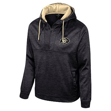 Men's Colosseum Black Colorado Buffaloes Cypher Half-Zip Hoodie