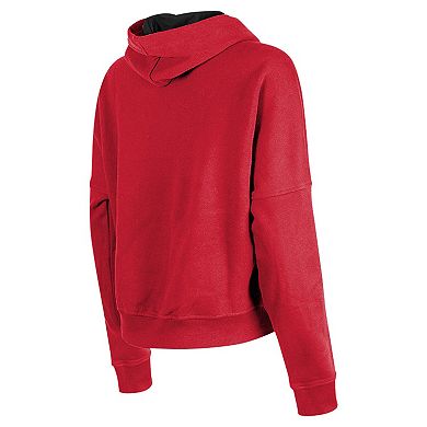 Women's New Era Scarlet San Francisco 49ers Boxy Pullover Hoodie