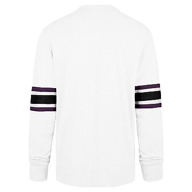 Men's '47 White Baltimore Ravens Gridiron Premier Brex Long Sleeve T-Shirt