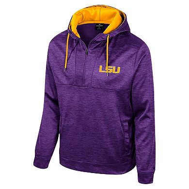 Men's Colosseum Purple LSU Tigers Cypher Half-Zip Hoodie