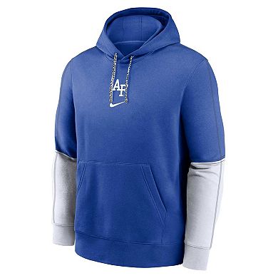 Men's Nike Royal Air Force Falcons 2024 Sideline Club Fleece Pullover Hoodie