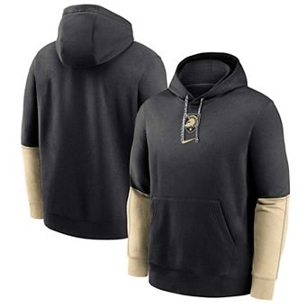 Men's Nike Black Army Black Knights 2024 Sideline Club Fleece Pullover Hoodie