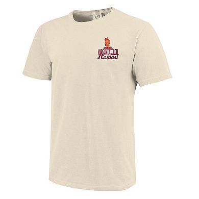 Men's Cream Virginia Tech Hokies Comfort Colors Mascot Overlay T-Shirt
