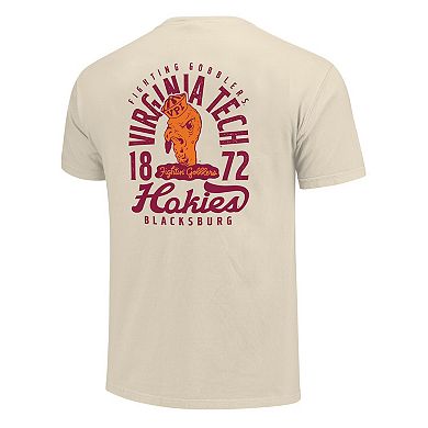 Men's Cream Virginia Tech Hokies Comfort Colors Mascot Overlay T-Shirt