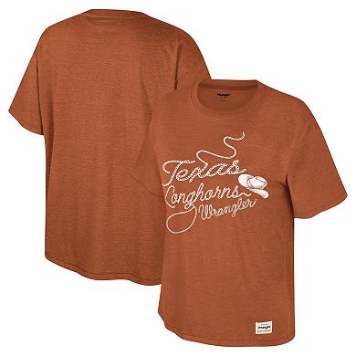 Women's Colosseum x Wrangler Texas Orange Texas Longhorns Lasso Oversized T-Shirt