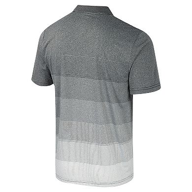Men's Colosseum Gray Michigan State Spartans Striped Mesh Polo