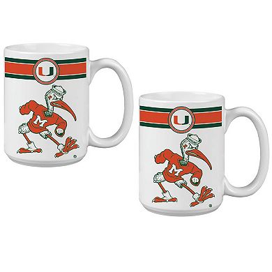 Miami Hurricanes 15oz. Classic Coffee Mug Two-Pack