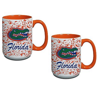 Florida Gators Two-Pack Floral Mug Set