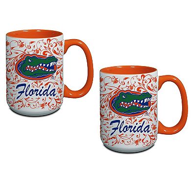 Florida Gators Two-Pack Floral Mug Set