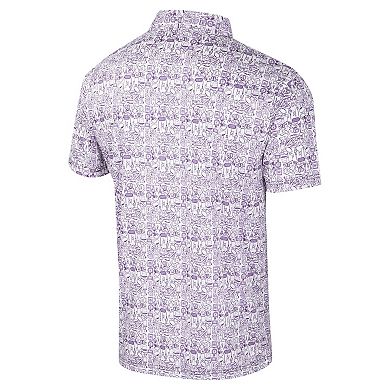Men's Colosseum Purple Washington Huskies It's Time! Allover Print Polo