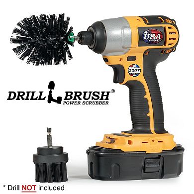 Bbq Grill Cleaning 2 Piece Ultra Stiff Rotary Cleaning Drill Brushes - Industrial Applications