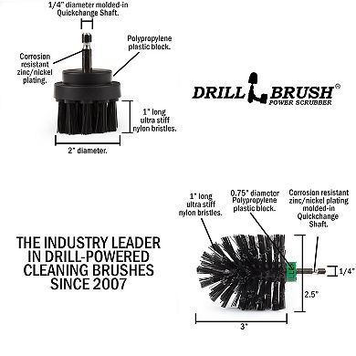 Bbq Grill Cleaning 2 Piece Ultra Stiff Rotary Cleaning Drill Brushes - Industrial Applications