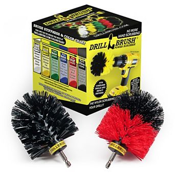 Original Stiff Red & Ultra Stiff Black 2 pc Kit - Outdoor & Grill Cleaning - Concrete - Brick - Deck