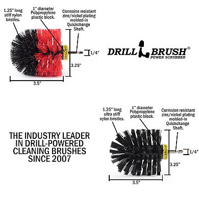 Original Stiff Red & Ultra Stiff Black 2pc. Kit - Outdoor & Grill Cleaning - Concrete - Brick - Deck