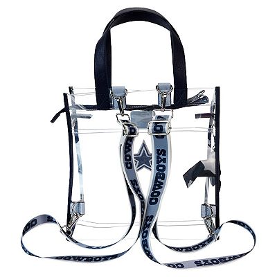 Loungefly Dallas Cowboys Clear Convertible Backpack Tote Bag