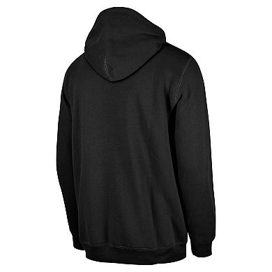 Men's New Era Black New Orleans Saints 3rd Down Plaid Pullover Hoodie