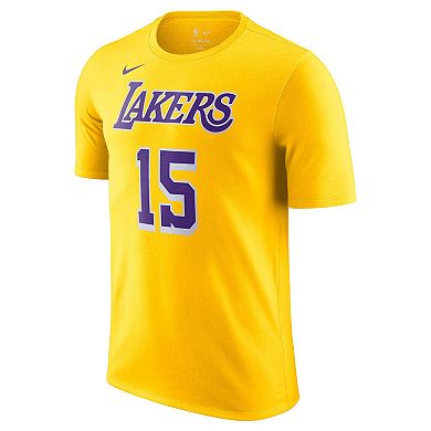 Men's Nike Austin Reaves Gold Los Angeles Lakers Icon Edition Name & Number T-Shirt