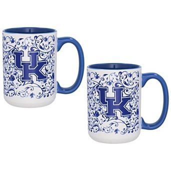 Kentucky Wildcats Two-Pack Floral Mug Set