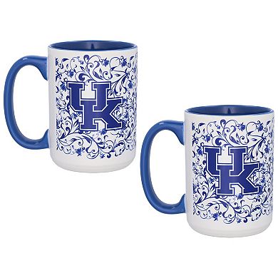 Kentucky Wildcats Two-Pack Floral Mug Set