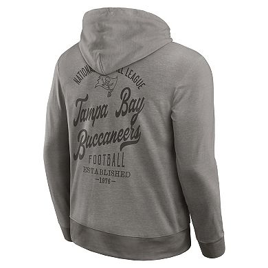 Men's Darius Rucker Collection by Fanatics Pewter Tampa Bay Buccaneers Tonal Knit Pullover Hoodie