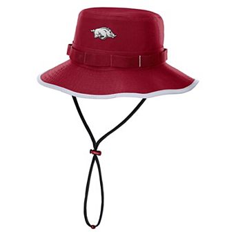 Men's Nike Cardinal Arkansas Razorbacks 2024 Sideline Apex Performance Boonie Bucket Hat