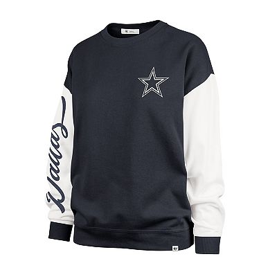 Women's '47 Blue Dallas Cowboys Double Header Rise Andie Pullover Sweatshirt