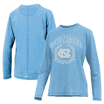 Women's Pressbox Carolina Blue North Carolina Tar Heels Chandler Olive Leaf Arch Long Sleeve T-Shirt