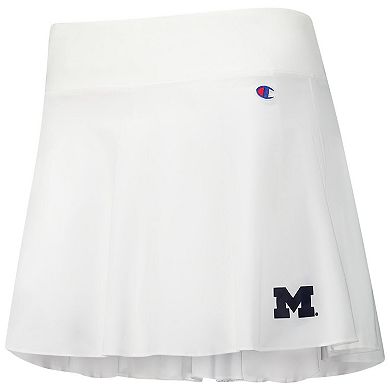 Women's Champion White Michigan Wolverines Tailgate Soft Touch Skort
