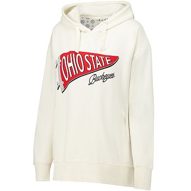 Women's Pressbox Cream Ohio State Buckeyes Marni Pullover Hoodie