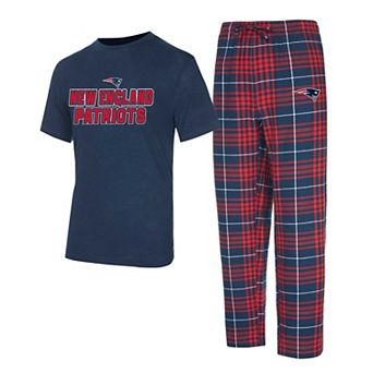 Men's Concepts Sport Navy/Red New England Patriots Vector T-Shirt & Flannel Pants Sleep Set