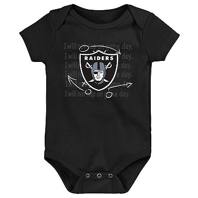 Newborn & Infant Las Vegas Raiders Team Starter 3-Pack Bodysuit Set