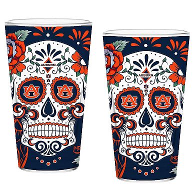 Auburn Tigers Two-Pack 16oz. Dia De Los Muertos Pint Glass Set