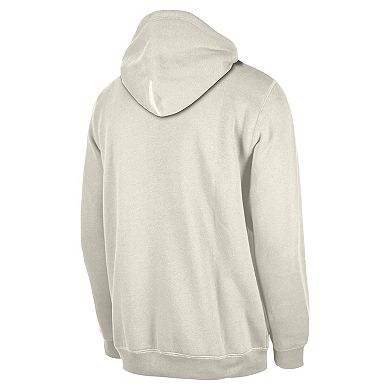 Men's New Era Cream New England Patriots Historic 3rd Down Pullover Hoodie