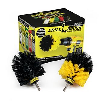 2 pc Original Brush Kit - Medium Stiffness & Ultra Stiff - Bathroom Cleaning - Toilet - Grill Cleaner
