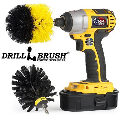 2pc Original Brush Kit - Medium Stiffness & Ultra Stiff - Bathroom Cleaning - Toilet - Grill Cleaner