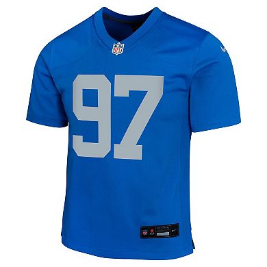 Youth Nike Aidan Hutchinson Blue Detroit Lions Alternate Game Jersey