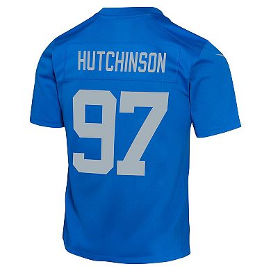 Youth Nike Aidan Hutchinson Blue Detroit Lions Alternate Game Jersey