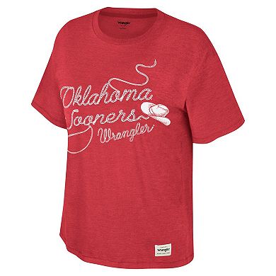 Women's Colosseum x Wrangler Crimson Oklahoma Sooners Lasso Oversized T-Shirt