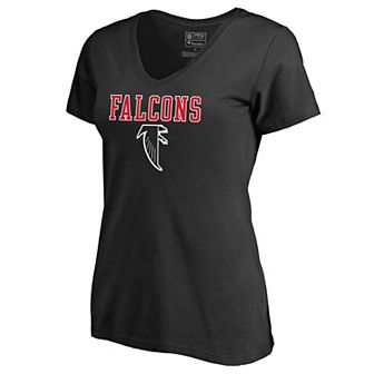 Women's Black Atlanta Falcons Vintage Team Lockup V-Neck T-Shirt